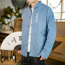 Load image into Gallery viewer, Dragon wave kanji Tang Dynasty jacket
