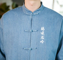 Load image into Gallery viewer, Dragon wave kanji Tang Dynasty jacket