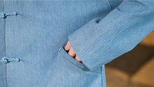 Load image into Gallery viewer, Dragon wave kanji Tang Dynasty jacket