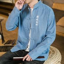 Load image into Gallery viewer, Dragon wave kanji Tang Dynasty jacket