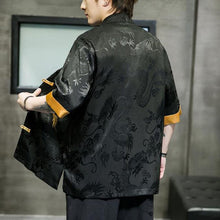 Load image into Gallery viewer, Double golden dragon Tang dynasty shirt