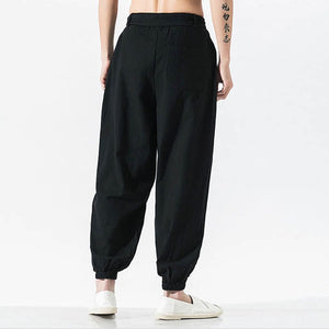 Japanese style solid harem pants