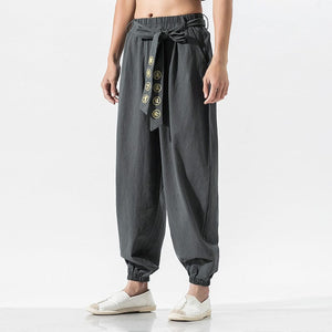 Japanese style solid harem pants