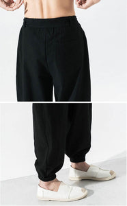 Japanese style solid harem pants