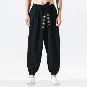 Japanese style solid harem pants