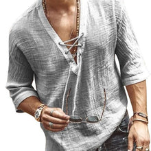 Load image into Gallery viewer, Nigata casual linen V neck shirt