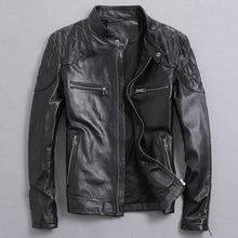 Load image into Gallery viewer, Genuine sheepskin leather jacket for men