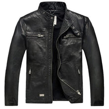 Load image into Gallery viewer, Genuine sheepskin skin motorcycle jacket