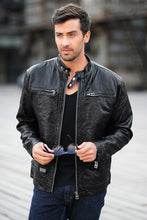 Load image into Gallery viewer, Genuine sheepskin skin motorcycle jacket