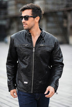 Load image into Gallery viewer, Genuine sheepskin skin motorcycle jacket
