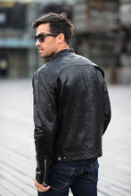 Load image into Gallery viewer, Genuine sheepskin skin motorcycle jacket