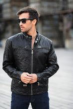 Load image into Gallery viewer, Genuine sheepskin skin motorcycle jacket