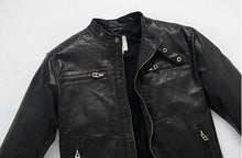 Load image into Gallery viewer, Genuine sheepskin skin motorcycle jacket
