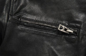 Genuine sheepskin skin motorcycle jacket