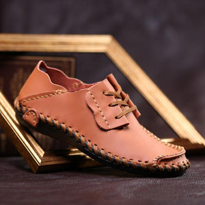 Men's breathable leather loafers