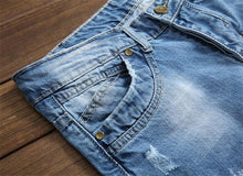 Load image into Gallery viewer, Vintage ripped slim style jeans