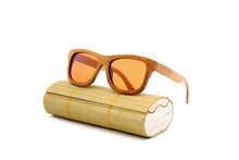 Load image into Gallery viewer, Polarized vintage wooden framed sunglasses unisex