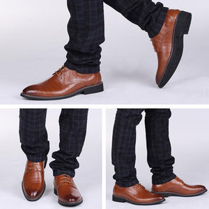 Men's Oxford pointed toe shoes