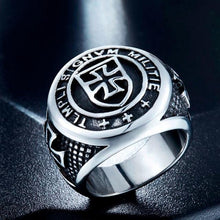 Load image into Gallery viewer, Vintage stainless steel templar knight ring