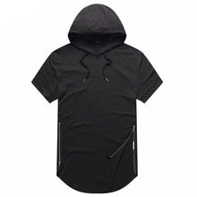 Load image into Gallery viewer, Urban zipper hooded T-shirt