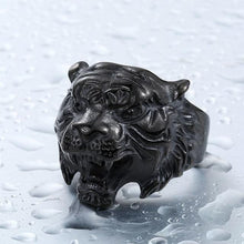 Load image into Gallery viewer, Fierce titanium tiger head alloy ring