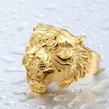 Load image into Gallery viewer, Fierce titanium tiger head alloy ring