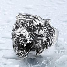 Load image into Gallery viewer, Fierce titanium tiger head alloy ring