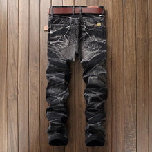 Load image into Gallery viewer, Bleach Ripped embroidery designer denim jeans