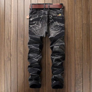 Bleach Ripped embroidery designer denim jeans