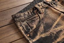 Load image into Gallery viewer, Bleach Ripped embroidery designer denim jeans