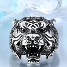 Load image into Gallery viewer, Fierce titanium tiger head alloy ring