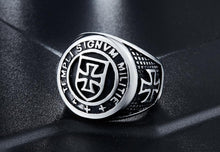 Load image into Gallery viewer, Vintage stainless steel templar knight ring