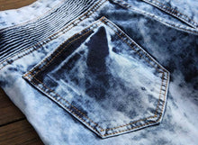 Load image into Gallery viewer, Zipper motorcycle denim jeans