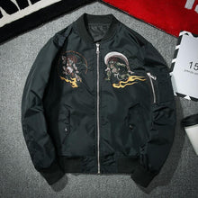 Load image into Gallery viewer, Japanese creature design embroidery bomber jacket