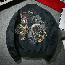 Load image into Gallery viewer, Japanese creature design embroidery bomber jacket