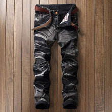 Load image into Gallery viewer, Bleach Ripped embroidery designer denim jeans