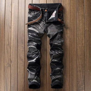 Bleach Ripped embroidery designer denim jeans