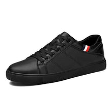 Load image into Gallery viewer, Dark leather casual sneakers