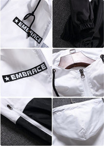 Embrace zip down windbreaker jacket