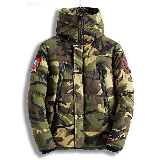 Thermal camo parkas jacket