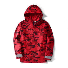 Load image into Gallery viewer, Camo pull over hooded jacket