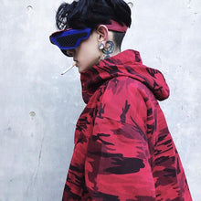 Load image into Gallery viewer, Camo pull over hooded jacket