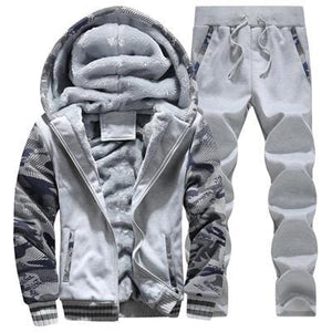 Casual fleece hoodie + sweatpants set
