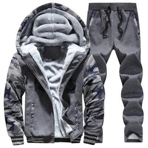 Casual fleece hoodie + sweatpants set