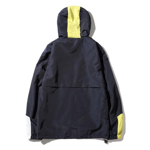 Urban patched style hooded jacket