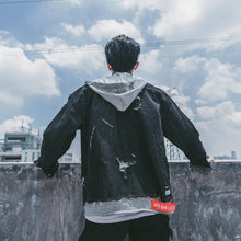 Load image into Gallery viewer, Let&#39;s rock denim hooded jacket basic ver.