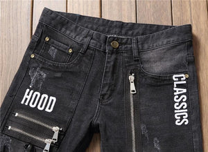 Vintage black carbon denim jeans