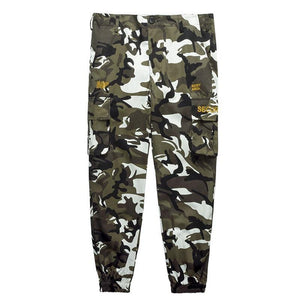 Security label camo cargo pants
