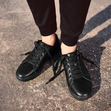 Load image into Gallery viewer, Dark leather casual sneakers