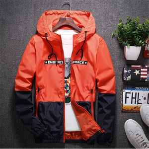 Embrace zip down windbreaker jacket